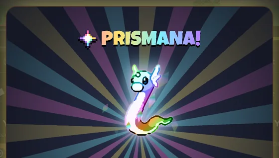 A Prismatic Dratini hatching from an egg